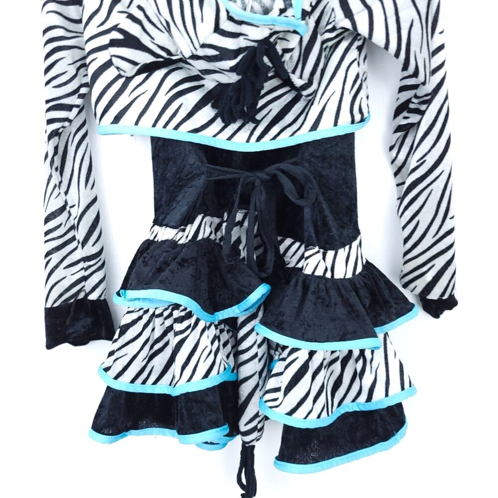 Rubies Costume Zebra Medium 2 Piece Set, Dress ,Hoodie Jacket Halloween Costume - Picture 6 of 7